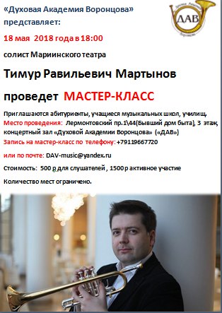 Мастер-класс Тимура Равильевича Мартынова